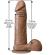 The Realistic Cock 8 Inch Dildo Flesh Brown