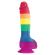 Colours Pride - LFBT Flag Dildo 15 CM Realistic Silicone Dildo With Balls