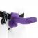 Fetish Fantasy Series 7\" Hollow Strap-On Vibrating With Balls 17.8CM Purple