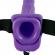 Fetish Fantasy Series 7\" Hollow Strap-On Vibrating With Balls 17.8CM Purple