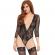 Leg Avenue Medium Sleeve Net Teddy Black One Size