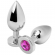 Metalhard Anal Plug Diamond Pink Medium  7.62CM