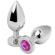 Metalhard Anal Plug Diamond Pink  Small 5.71CM