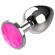 Coquette Anal Plug Metal Pink  Color Size L 4 X 9CM