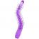 Flexi Vibe Sensual Spine Bendable Vibrating Purple 23.5 CM