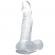 Baile Realistic Dildo Suction Cup and Testicles 16.7 CM - Clear