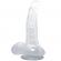 Baile Realistic Dildo Suction Cup and Testicles 16.7 CM - Clear