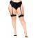 Plus Lycra Sheer 2 Tone Thigh High With Backseam and Cuban Heel