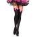 Leg Avenue Nylon Thigh Highs With Bow Black / Pink