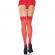 Leg Avenue Stocking With Back Seam Lace Top Red Plus Size