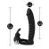 Fun Bunny Teaser Vibrating Rabbit Cock Ring Black