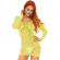 Leg Avenue Crochet Lace Long Sleeve Mini Dress Neon One Size