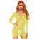 Leg Avenue Crochet Lace Long Sleeve Mini Dress Neon One Size