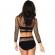 Leg Avenue 2 Pieces Set Net Long Sleeved Top and High Waisted One Size