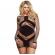 Leg Avenue Long Seeved Minidress Black Plus Size 1X/2X