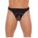 Mens Black G-String With A Net Pouch