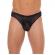 Mens Black Mesh G-String