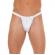 Mens White G-String With Small White Pouch