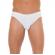 Mens White Cotton G-String