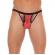 Mens Black G-String With Red Pouch