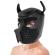 Darkness Neoprene Dog Hood With Removable Muzzle M