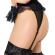 Queen Lingerie Thong and Garter Belt - Black