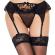 Queen Lingerie Thong and Garter Belt - Black