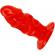 Baile Unisex Anal Plug With Suction Cup Red