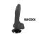 Basecock Realistic Vibrator 2-1 Black 18.5CM