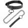 Darkness Thin Black Full Collar  With Leash