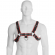 Leather Body Chain Harness III Black / Red