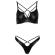 Cottelli Matte Black Bra Set