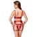 Cottelli Red Crotchless Bondage Set