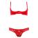 Red Lace Open Bra Set