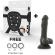 Cock Miller Harness + Silicone Density Cocksil Articulable - Black 13CM