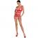 Passion Woman BS089 Bodystocking -  Red One Size