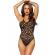 Leg Avenue Seamless Scroll Lace Teddy - Black