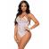 Leg Avenue Seamless Scroll Lace Teddy - White