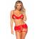 Leg Avenue Three Pieces Set Bra, G-String and Garter Belt