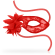 Ohmama Masks Lace Eyemask and Flower - Red