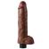 King Cock 25.5 CM Vibrating Cock With Balls Brown