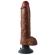 King Cock 25.5 CM Vibrating Cock With Balls Brown