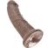 King Cock 8\" Cock Brown 20.3 CM