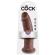 King Cock 10\" Cock Brown 25.4 CM