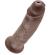 King Cock 10\" Cock Brown 25.4 CM