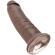 King Cock 10\" Cock Brown 25.4 CM