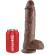 King Cock 10\" Cock Brown With Balls 25.4 CM