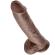 King Cock 10\" Cock Brown With Balls 25.4 CM