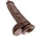 King Cock 10\" Cock Brown With Balls 25.4 CM