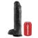 King Cock 11\" Cock Black With Balls 28 CM